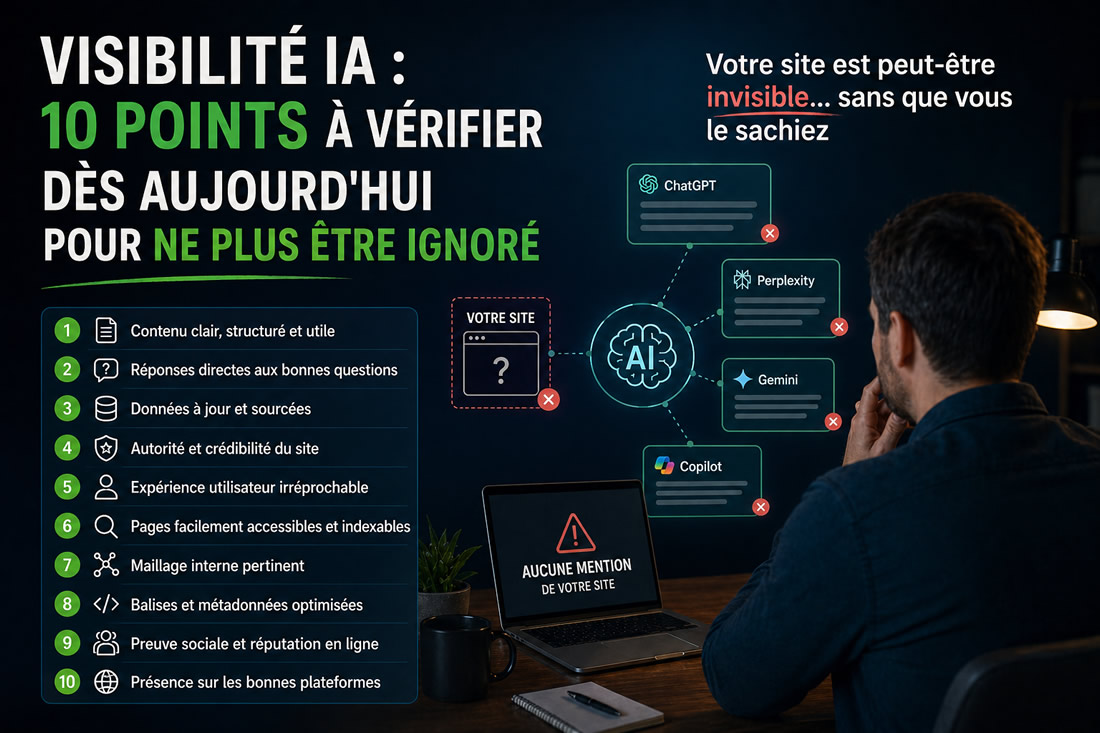 Visibilité IA : 10 points à vérifier dès aujourd'hui pour ne plus être ignoré